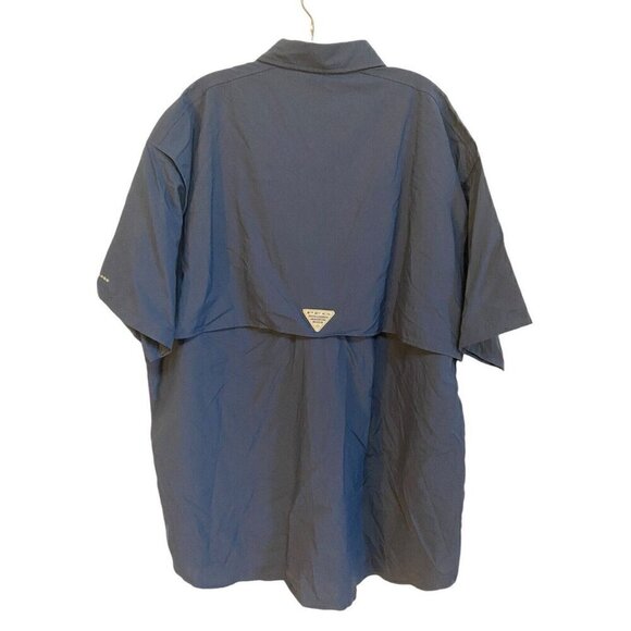 Columbia NWT Bahama PFG Omni-Shade 50 UPF Sun Protect Fishing Shirt Size 1X Blue - Picture 2 of 4